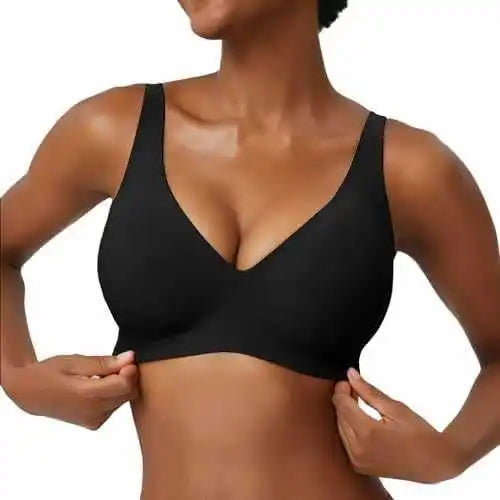 Women's Seamless Leopard Print Bra – Wire-Free Full Cup Push-Up | Breathable Everyday Bra