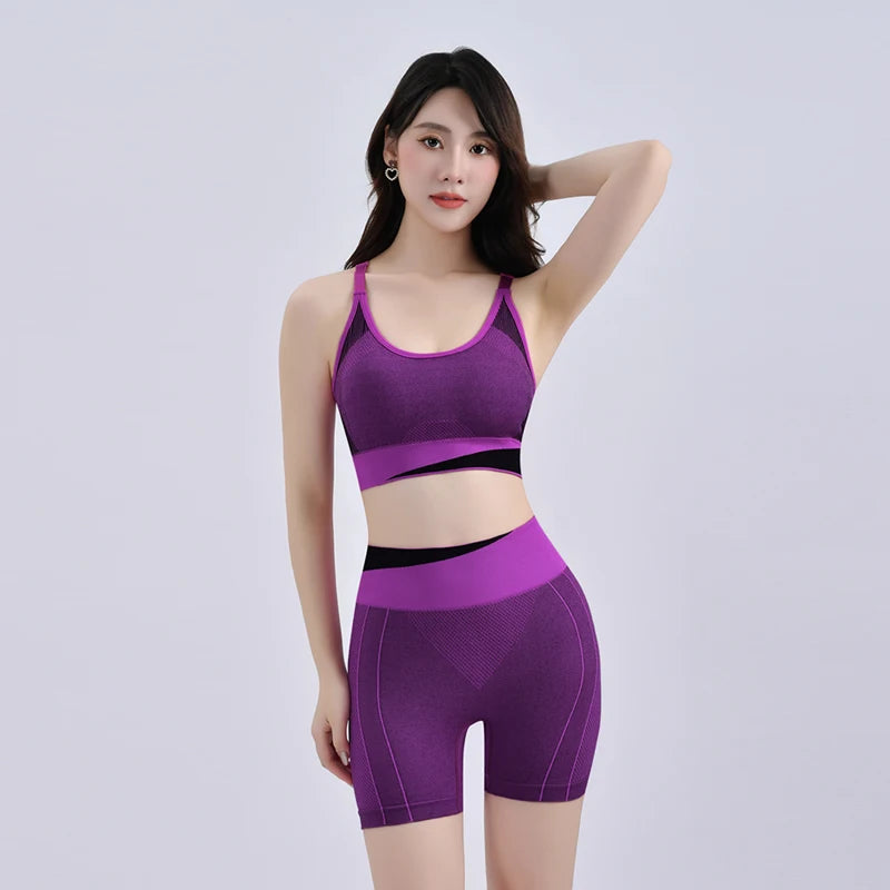 Women's Double Layer Seamless Sports Bra – Sweat-Absorbing Shockproof Padded | Gym Yoga Running