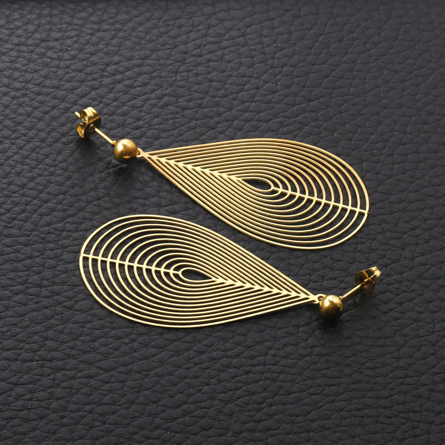 Long Tassel Drop Earrings – 18K Gold-Plated Stainless Steel Dangle Earrings for Women