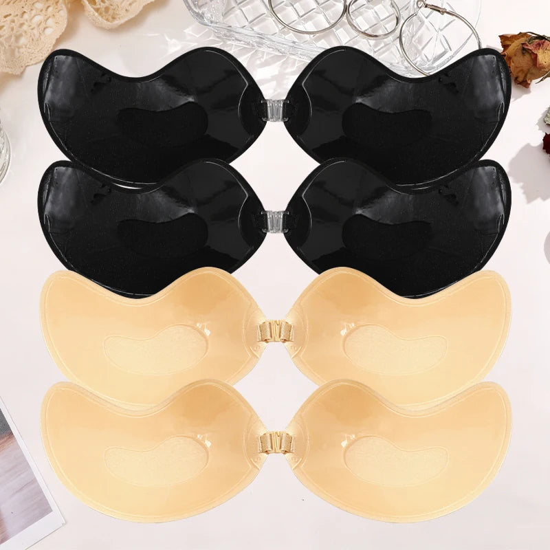 Self-Adhesive Silicone Bra Pads — Strapless Invisible Push-Up Mango Shape