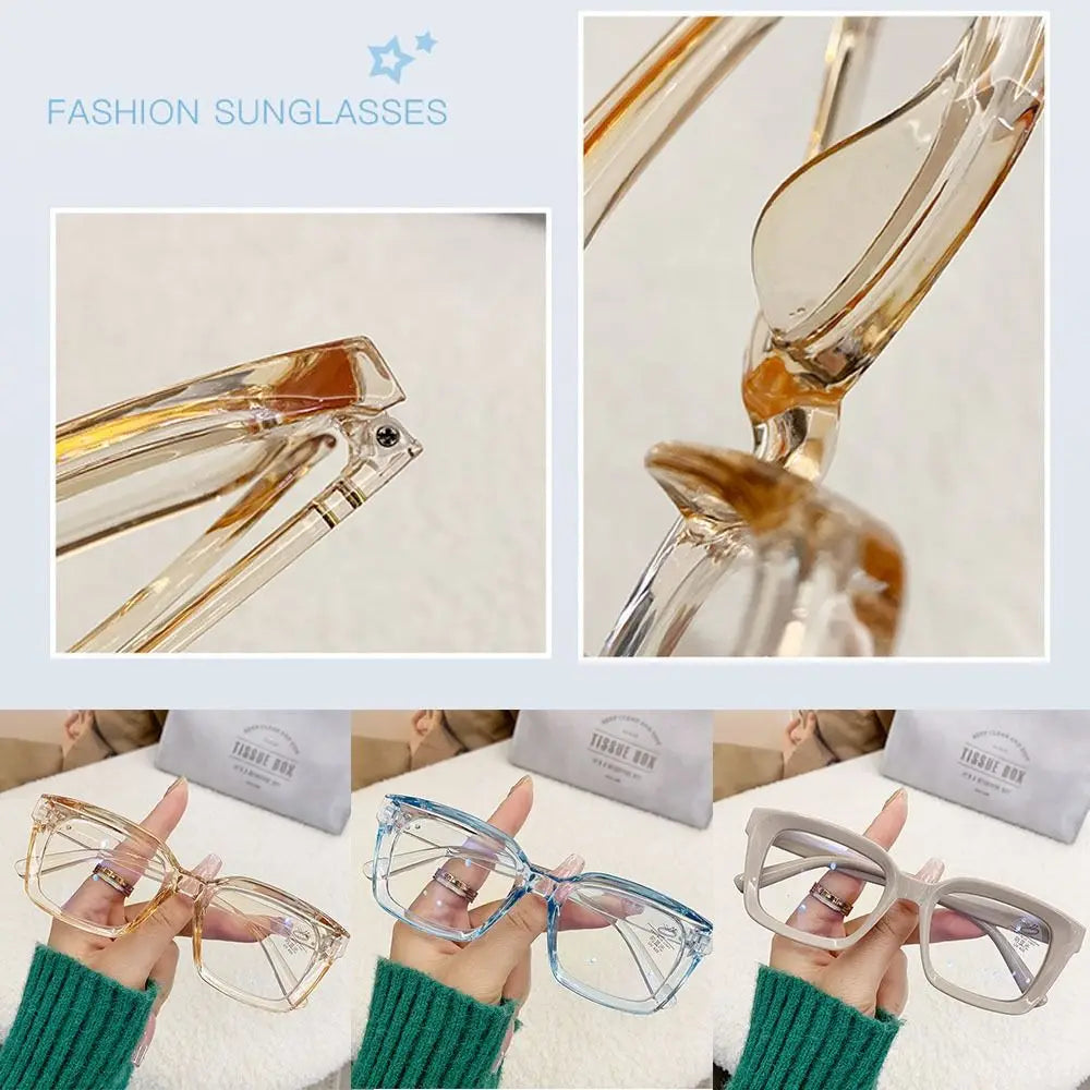 Oversized Square Clear-Lens Glasses | Unisex Statement Frames