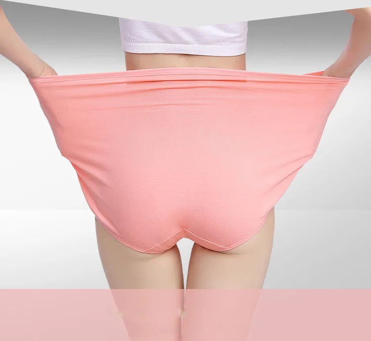 Women's Plus Size High-Rise Briefs | Soft Modal Cotton Underwear for 80–150kg (4XL–5XL)