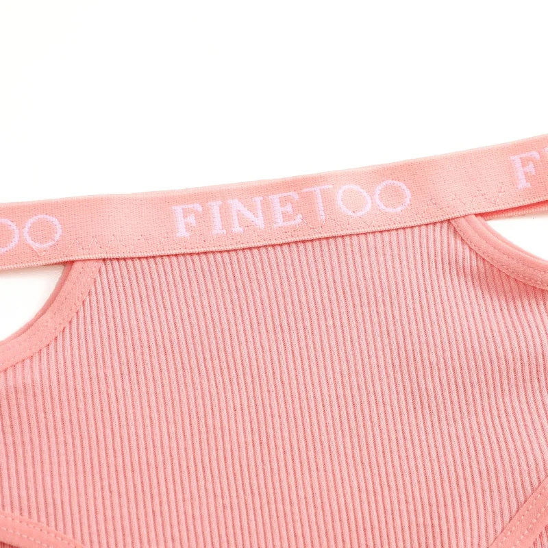3-Pack Double Letter Belt Hollow-Out Brief Panties – Fashion Cotton Underwear for Women (S–XL, 8 Color Sets)