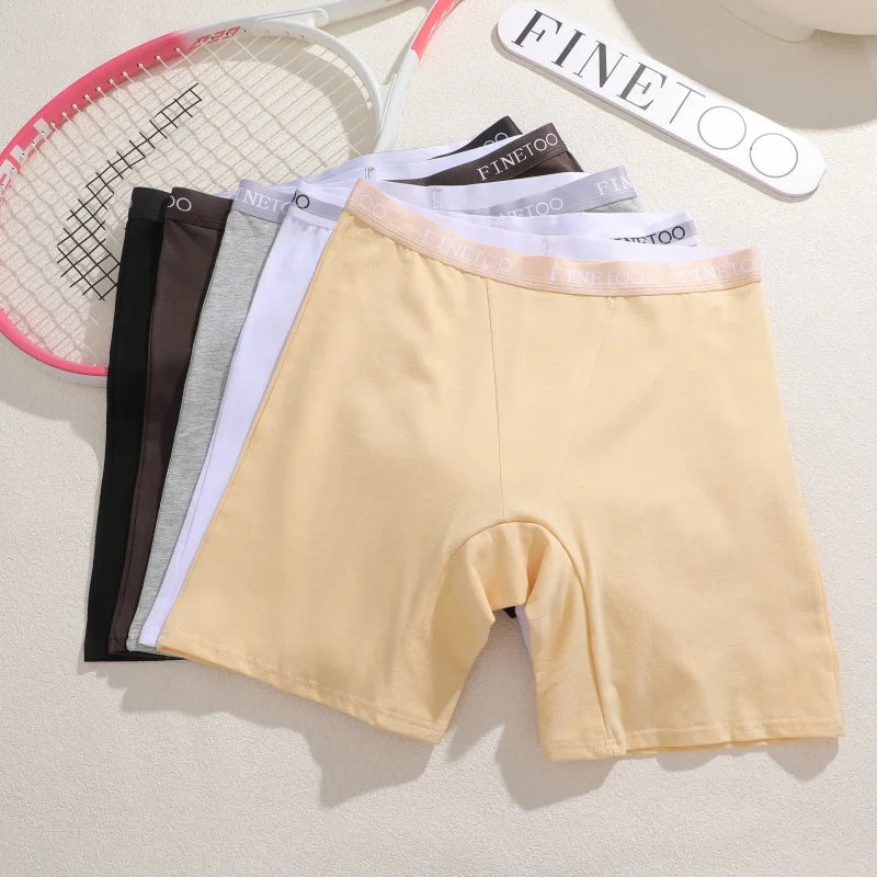 2pcs Women's High Waisted Boxer Briefs Cotton Plus Size Panties Sexy Elastic Waistband Sports Shorts Casual Comfortable Lingerie