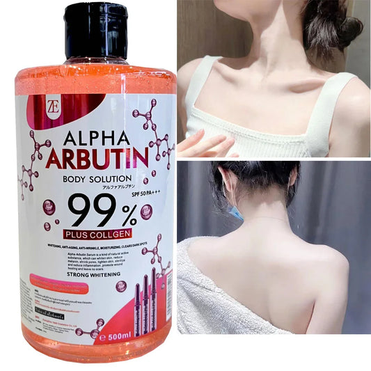 Alpha Arbutin Skin Whitening & Brightening Body Serum – Dark Spot Reduction, Even Tone & Anti-Aging (500ml)