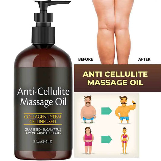 Anti-Cellulite Collagen & Stem Cell Body Massage Oil – Skin Tightening & Firming (240ml)