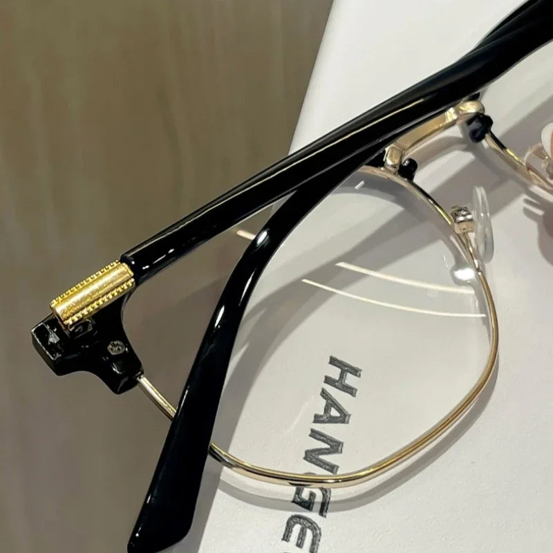Square Metal Photochromic Glasses | Myopia Lens Options