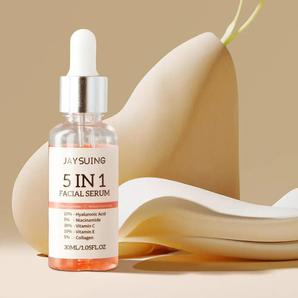 5-in-1 Vitamin C & Hyaluronic Acid Face Serum – Pore Minimizing, Brightening & Deep Moisturizing (30ml)