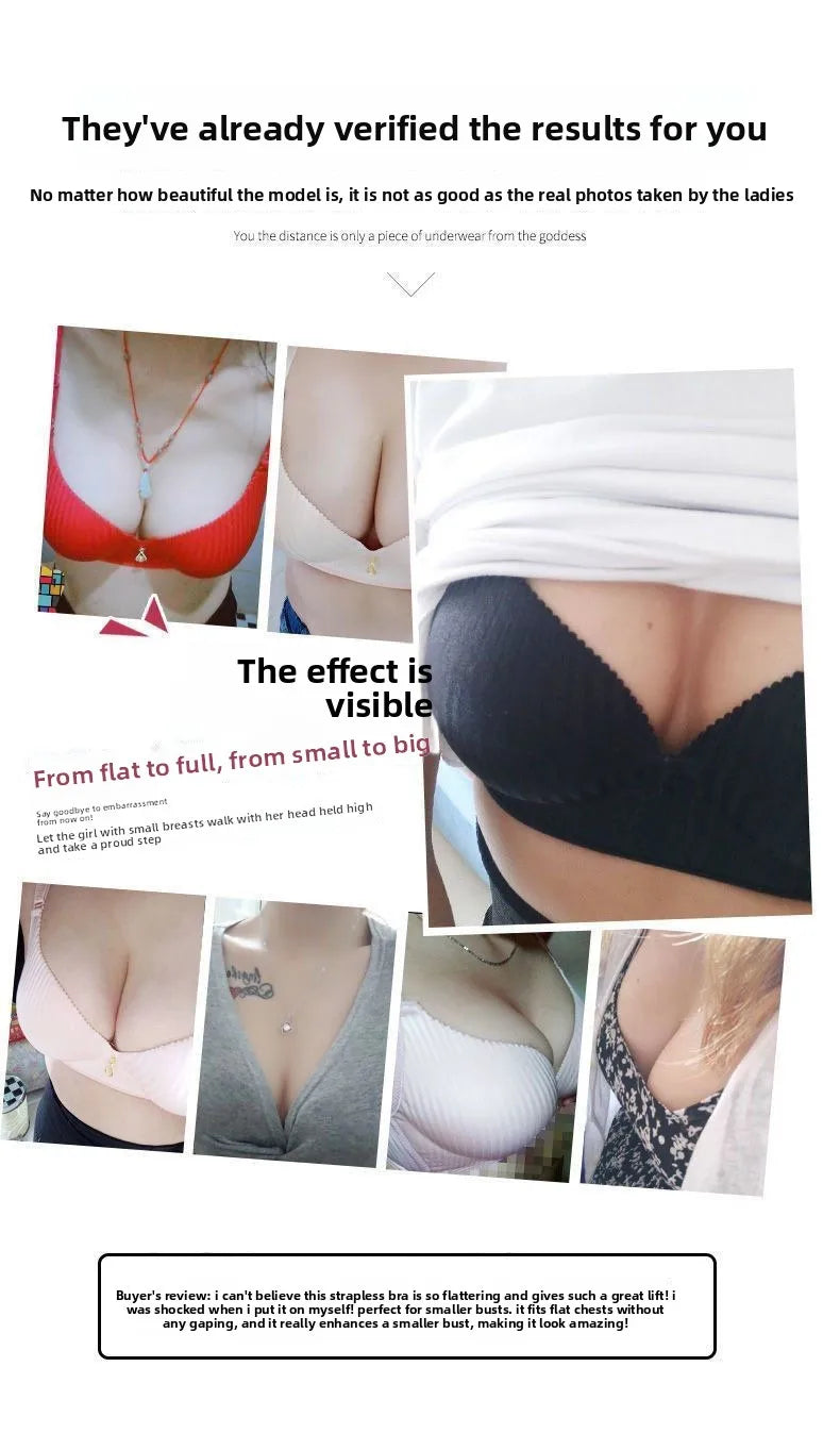 Women's 8CM Thick Padded Push Up Bra | Wireless Seamless T-Shirt Bra for Small Chest (32–38)