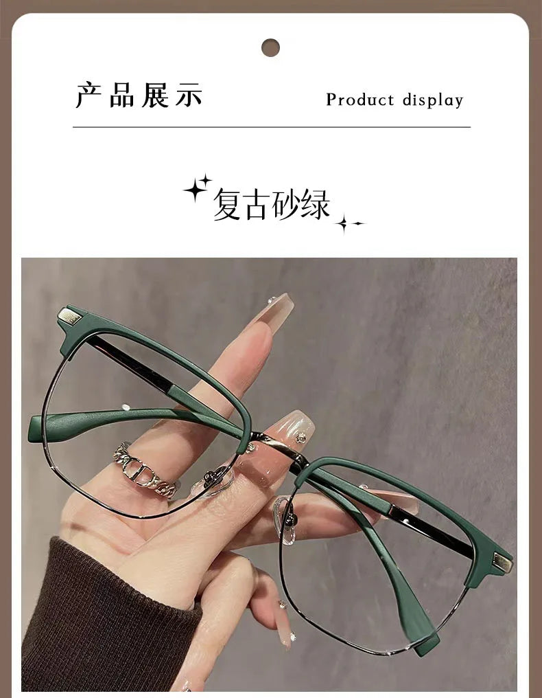 Square Metal Reading Glasses for Men & Women