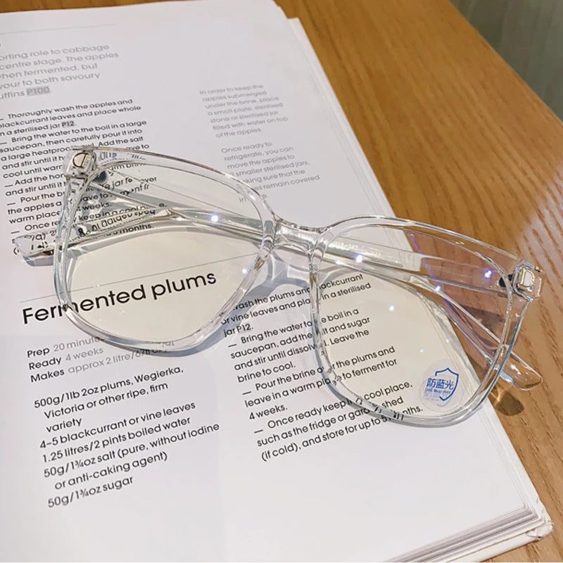 Oversized Square Myopia Glasses | Black, Pink & Clear Frames