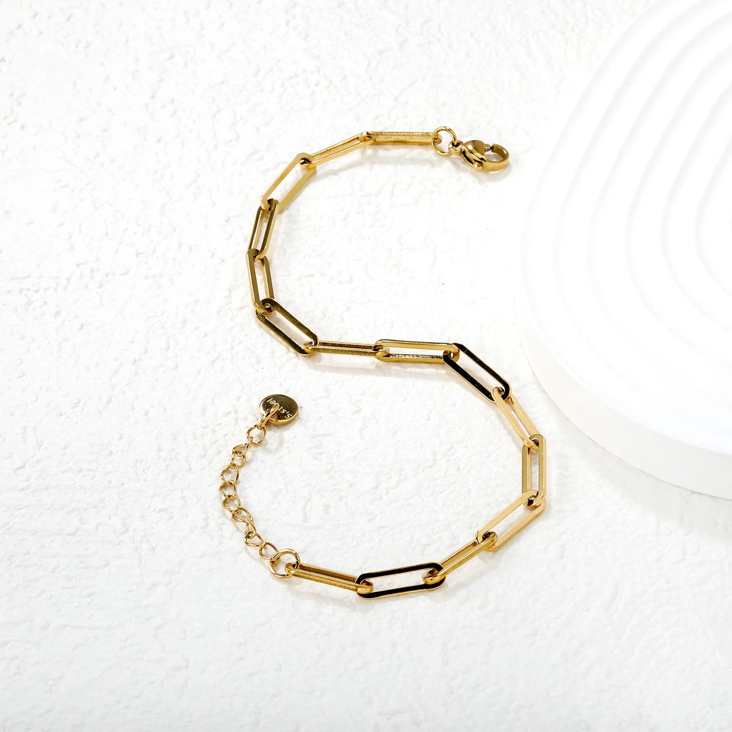 Blade Chain Bracelet – 18K Gold-Plated Snake Chain Stainless Steel Wrist Bracelet for Women