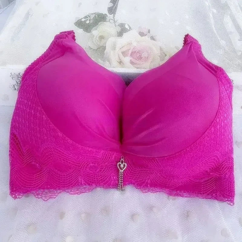 Women's 12CM Thick Padded Push Up Bra | Wide Side Wings No-Spill Wireless Bra for Small Chest (34–40)