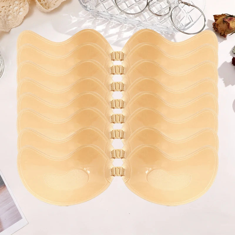 Self-Adhesive Silicone Bra Pads — Strapless Invisible Push-Up Mango Shape