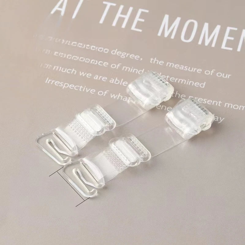 Invisible Silicone Bra Straps – Clear, Non-Slip, Adjustable Shoulder Straps for Women (4 Widths)