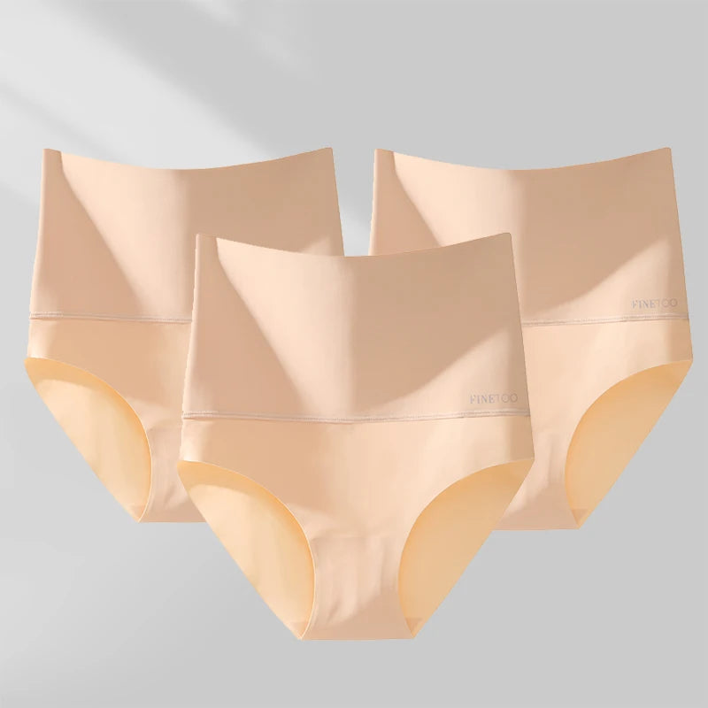 Women's Seamless High Waist Shapewear Panties – 3-Piece Set | Tummy Control Slimming Bodyshaper (S–XL)