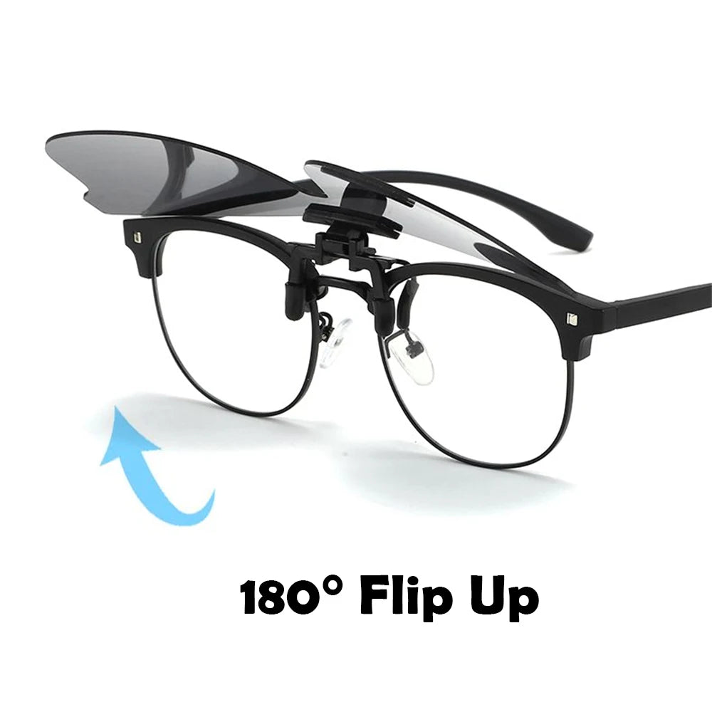 Square Flip-Up Clip-On Sunglasses | Color Options