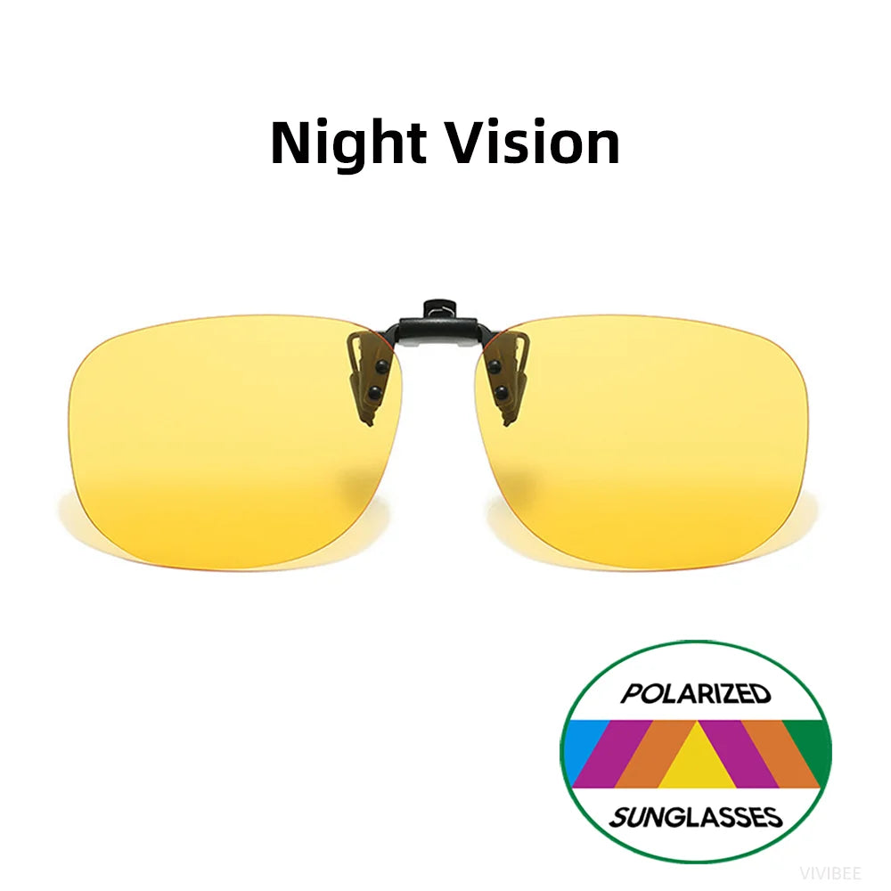 Pilot-Style Flip-Up Clip-On Sunglasses | Lens Options