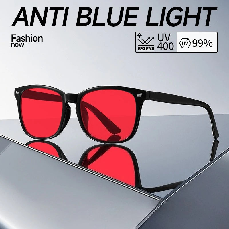 Square Tinted Glasses | Red, Orange or Clear Lenses