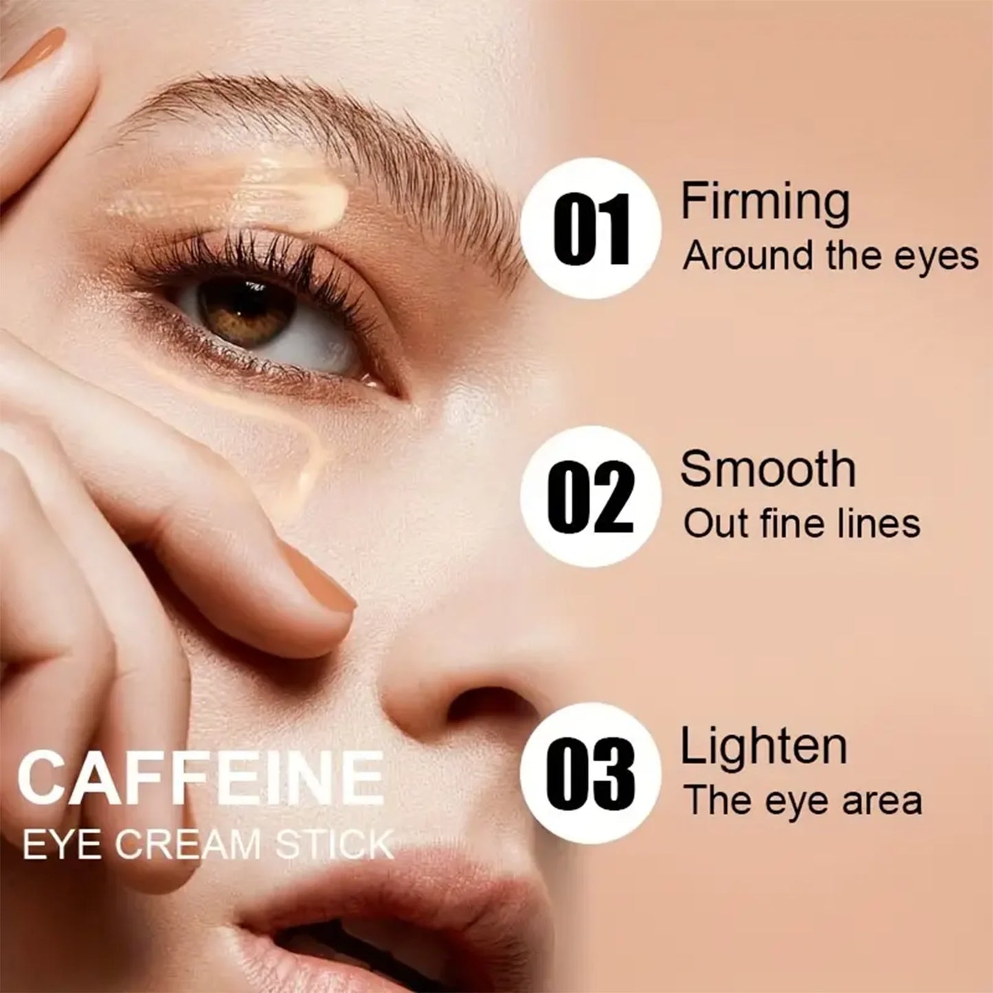 Caffeine & Cocoa Butter Eye Cream Stick – Dark Circles, Eye Bags & Fine Line Relief | Brightening Eye Care | 5g