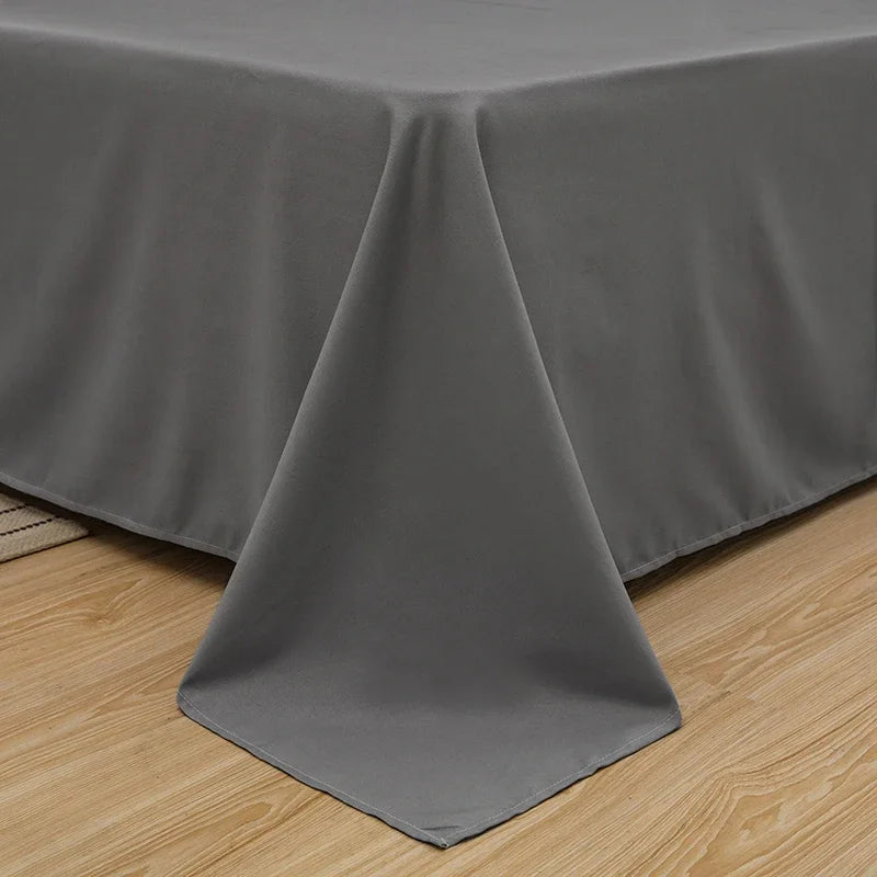 Soft Polyester Flat Bed Sheet, Solid Color Top Sheet