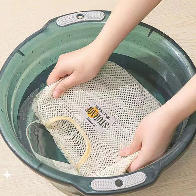 1/2/3pcs Japanese Socks Storage Hanging Bag Wardrobe Hanging Underwear Storage Bag Wall Hanging Dormitory Punching Bag