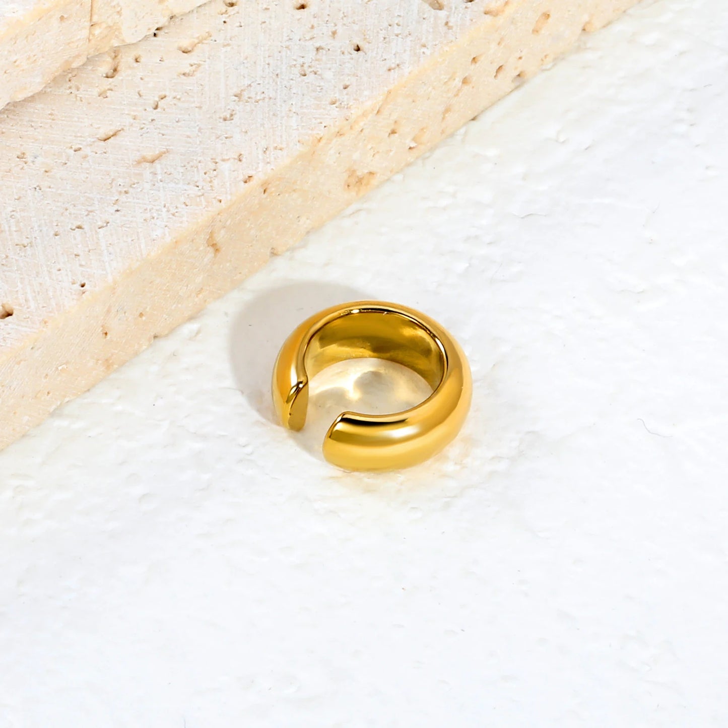 Zircon Ear Cuff – Minimalist 18K Gold-Plated Stainless Steel Clip Earring