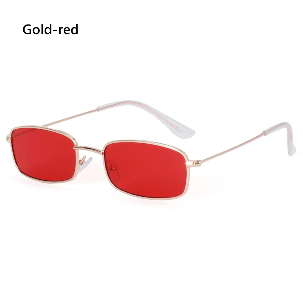 Slim Metal-Frame Sunglasses | Color Lens Options