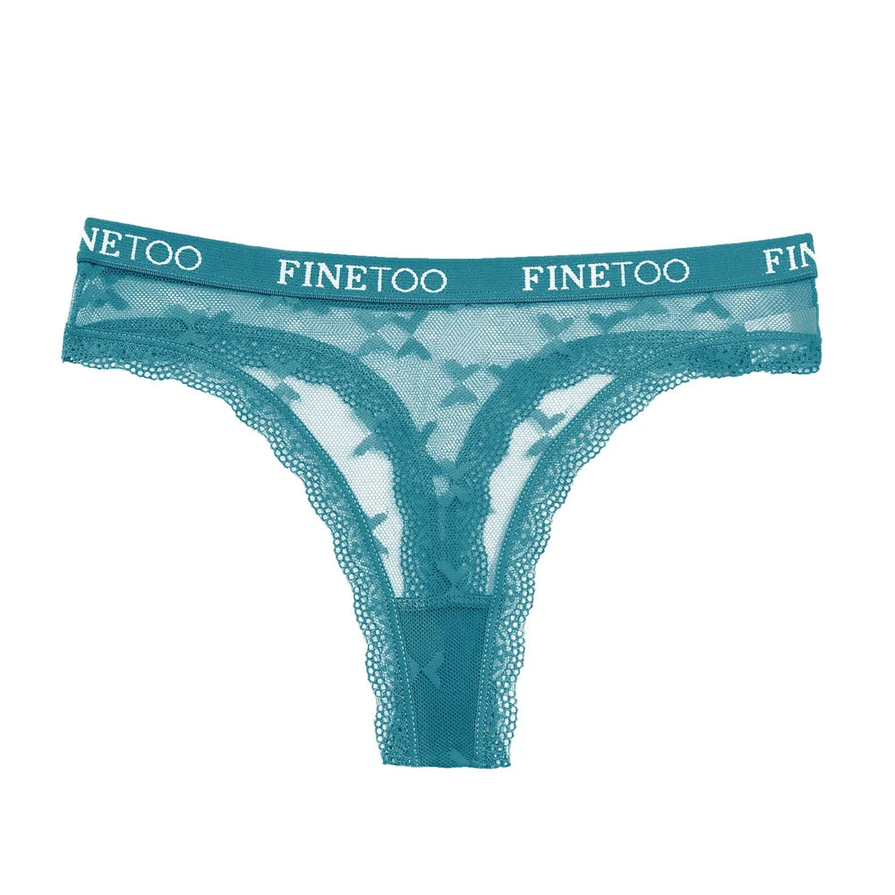 Women's Floral Lace G-String Thongs – 4-Piece Set | Butterfly T-Back Sexy Underwear (S–XL)