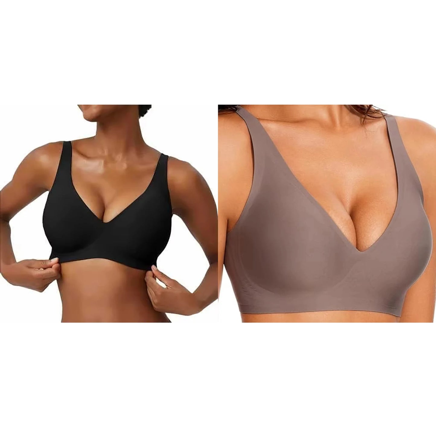 Women's Seamless Leopard Print Bra – Wire-Free Full Cup Push-Up | Breathable Everyday Bra