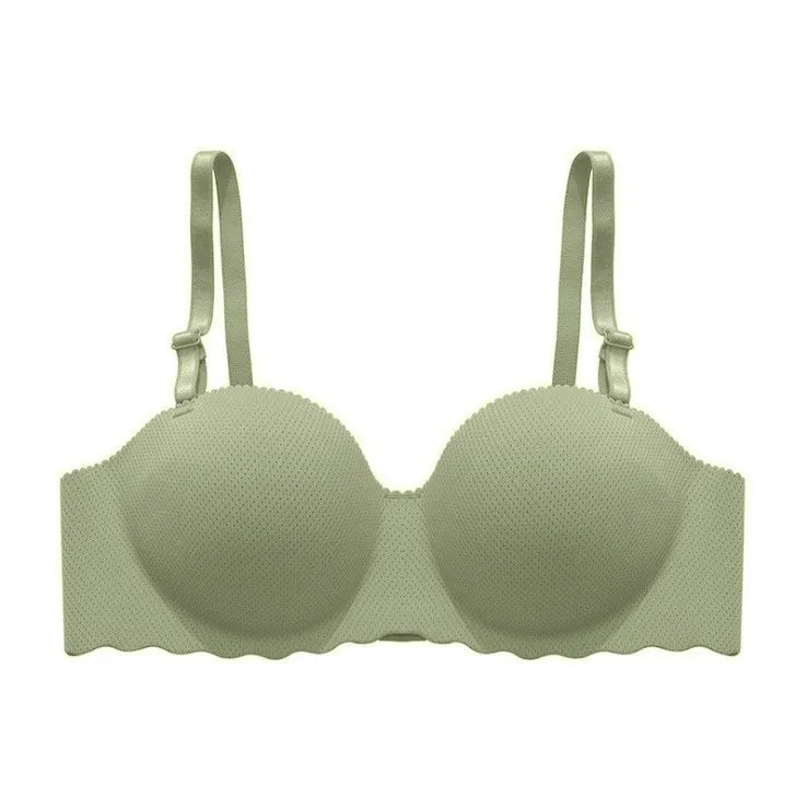 Seamless Push-Up Bralette — Wire-Free Padded Bra with Detachable Straps