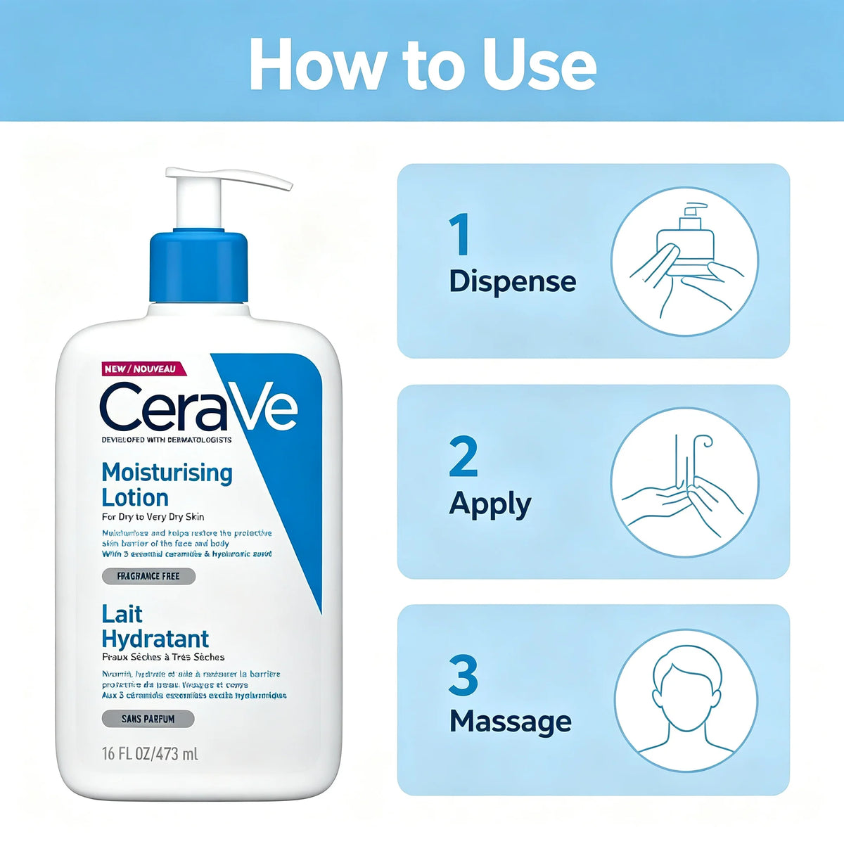 CeraVe Moisturizing Lotion for Face & Body – 473ml