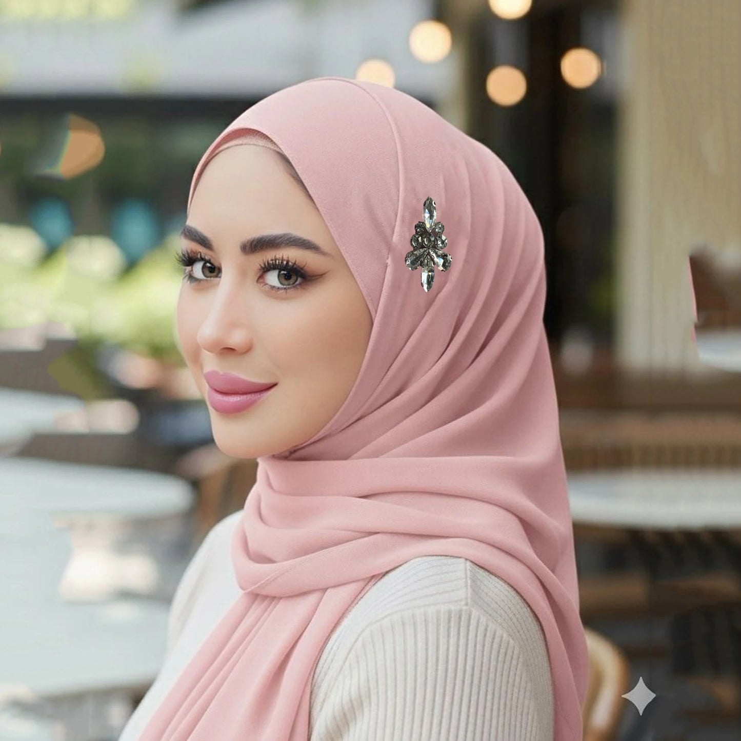 Fashion Rhinestone Chiffon Scarf Lady Muslim Hijab Luxury Crystal Scarf Plain Shawl Women Long Scarf Head Wraps