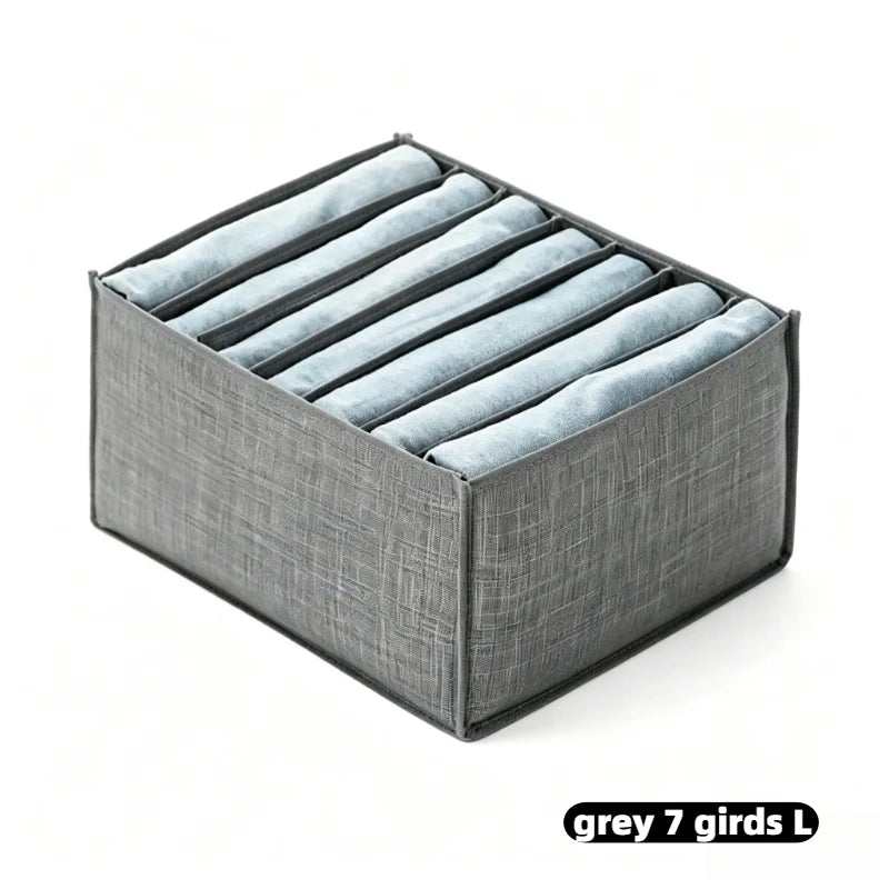 Clothes Organizer for Socks Home Separated Underwear Storage Box Bra Organizing Breathable Mesh Bag Foldable Laundry Basket