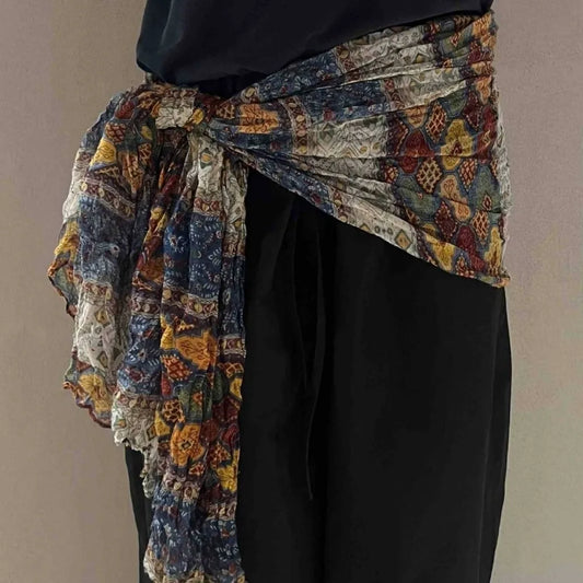 Women's Bohemian Leopard Print Hip Scarf – Multifunctional Vintage Waist Belt | Festival Accessory