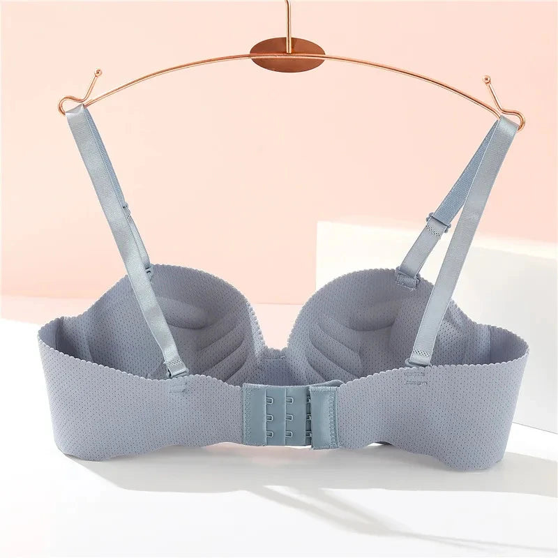 Seamless Push-Up Bralette — Wire-Free Padded Bra with Detachable Straps