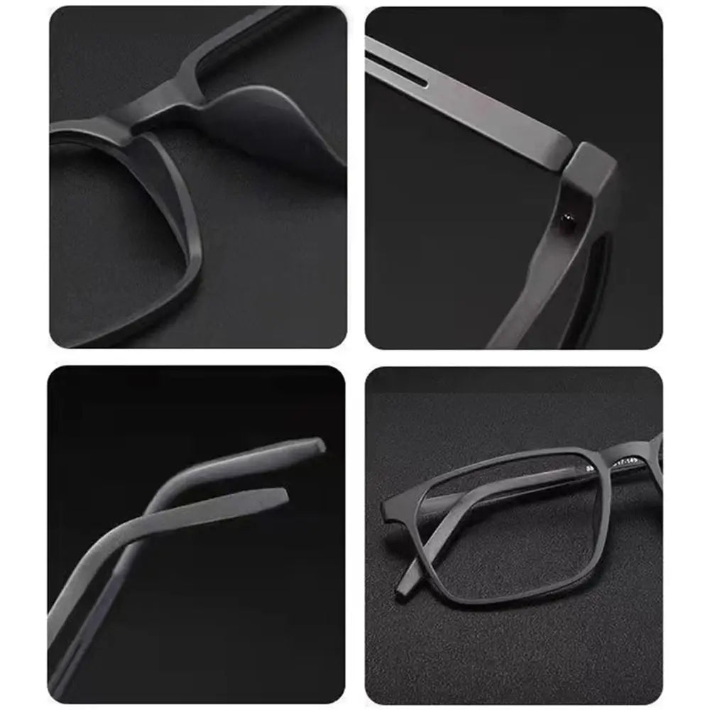 Rectangle Reading Glasses | Black & Matte Black, +1.00 to +4.00