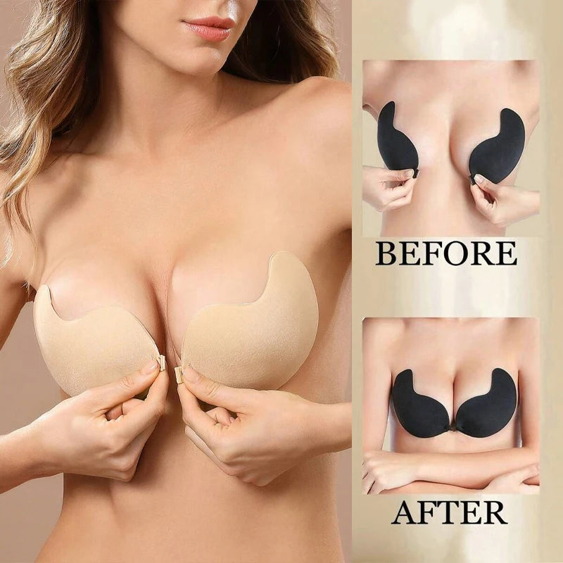 Self-Adhesive Silicone Bra Pads — Strapless Invisible Push-Up Mango Shape