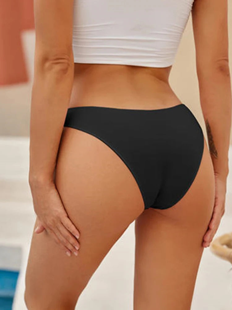 4-Pack Cotton Low-Rise Briefs – Soft Breathable Everyday Underwear for Women (M–2XL, 19 Color Sets)