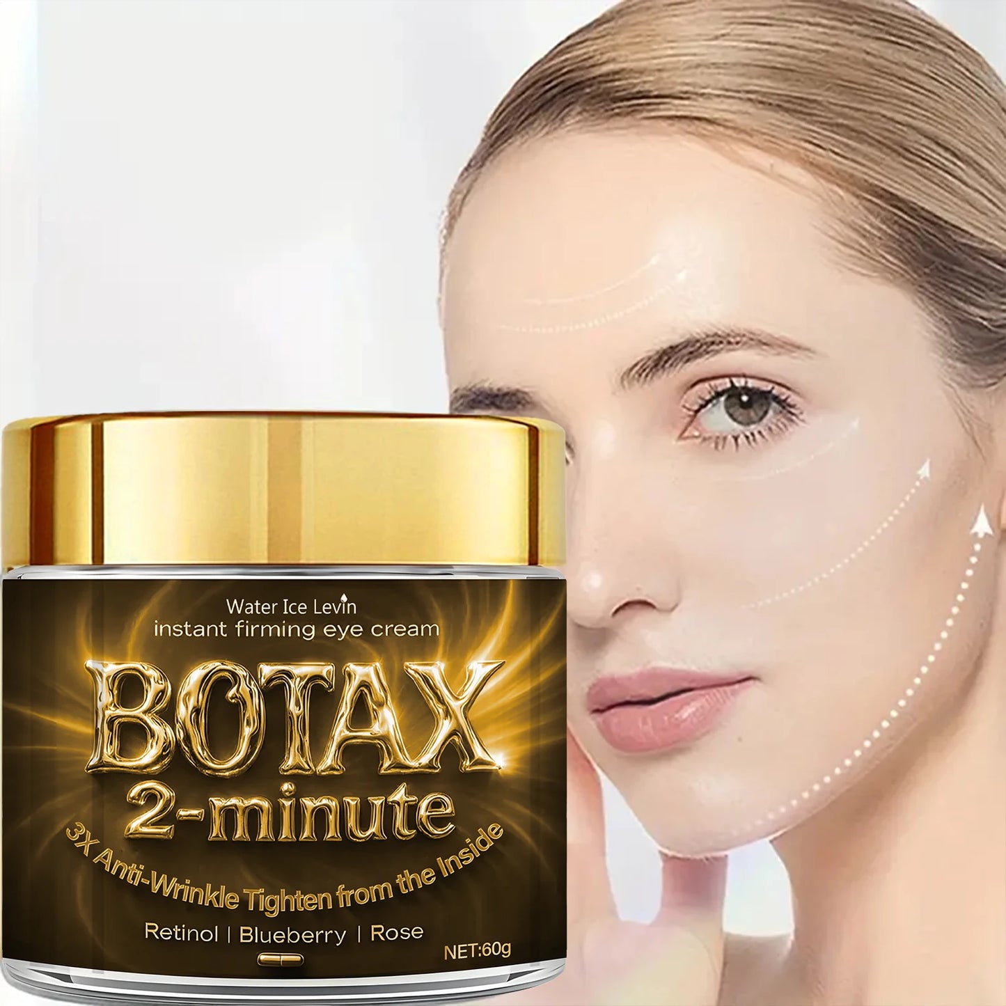 Retinol & Bee Venom Instant Firming Face Cream – 2-Minute Wrinkle Tightening & Deep Moisturizing | 60g