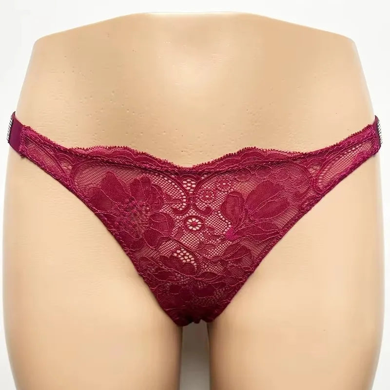 Women's Lace Thongs – Seamless High Waist Breathable Panties (1pc or 3pcs)