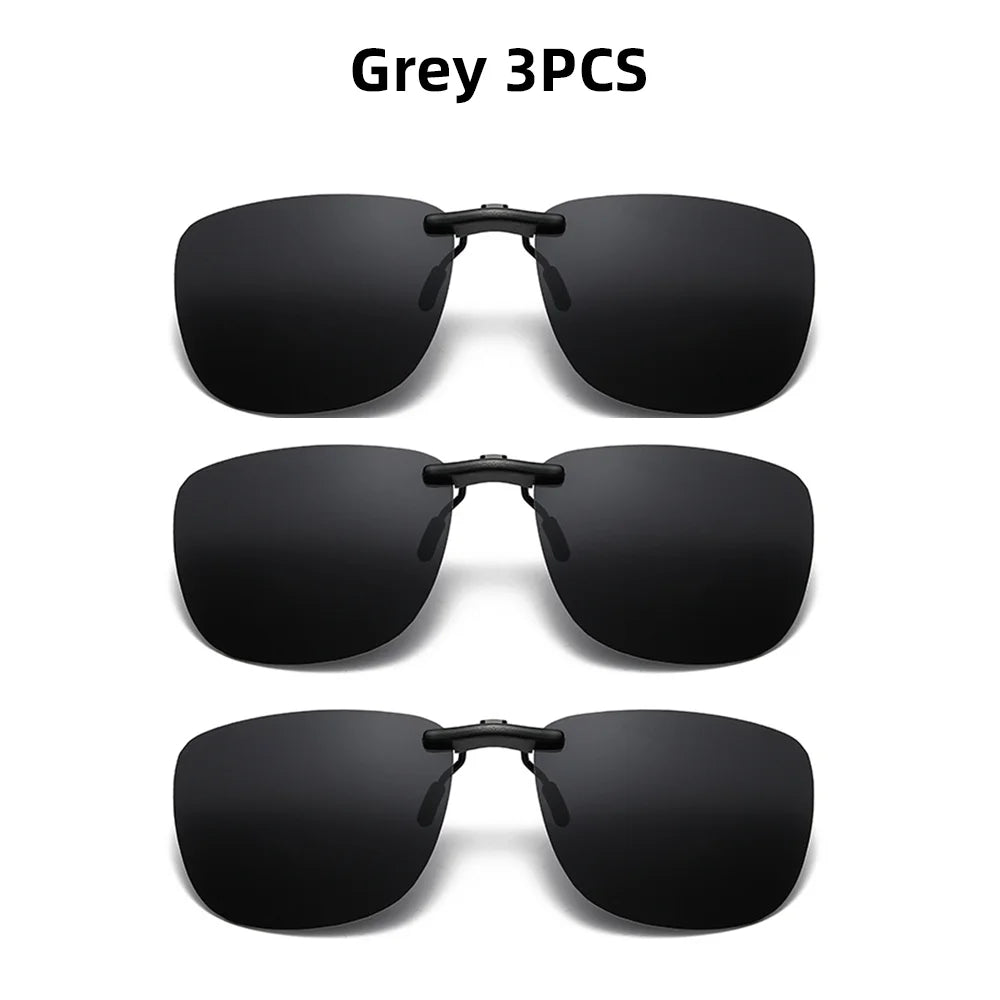 Square Clip-On Sunglass Lenses | Single or 3-Piece Options