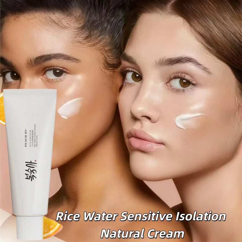 Korean Rice Essence Sunscreen – UV Protection, Moisturizing & Makeup Primer