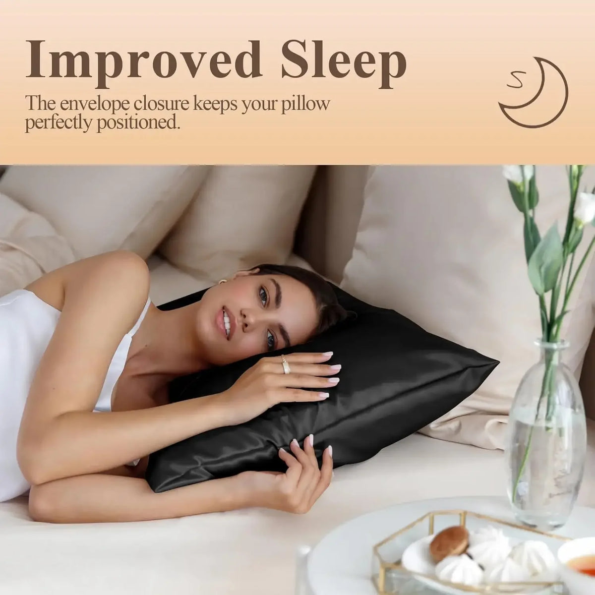 Satin Pillowcase, 51 × 137 cm, Smooth Finish