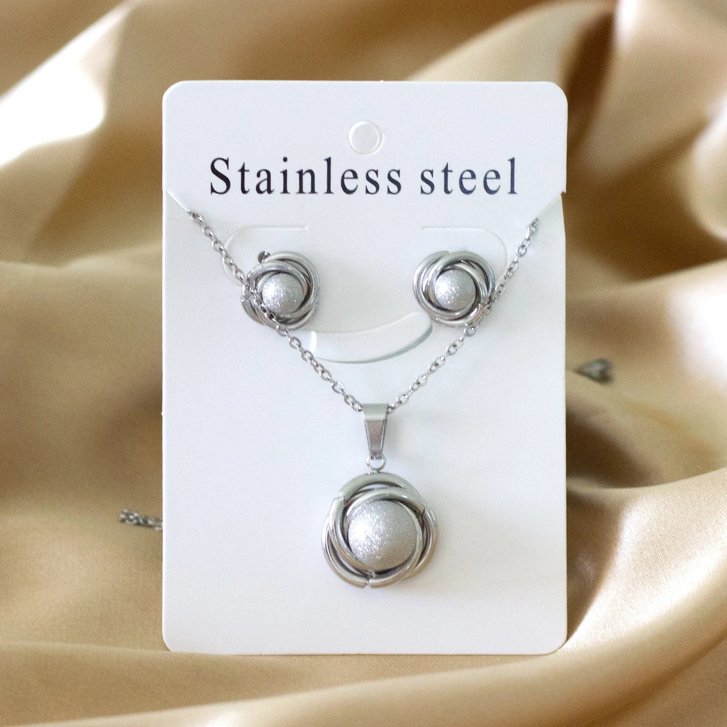 Tree of Life Jewelry Set – Stainless Steel Necklace & Earrings for Women