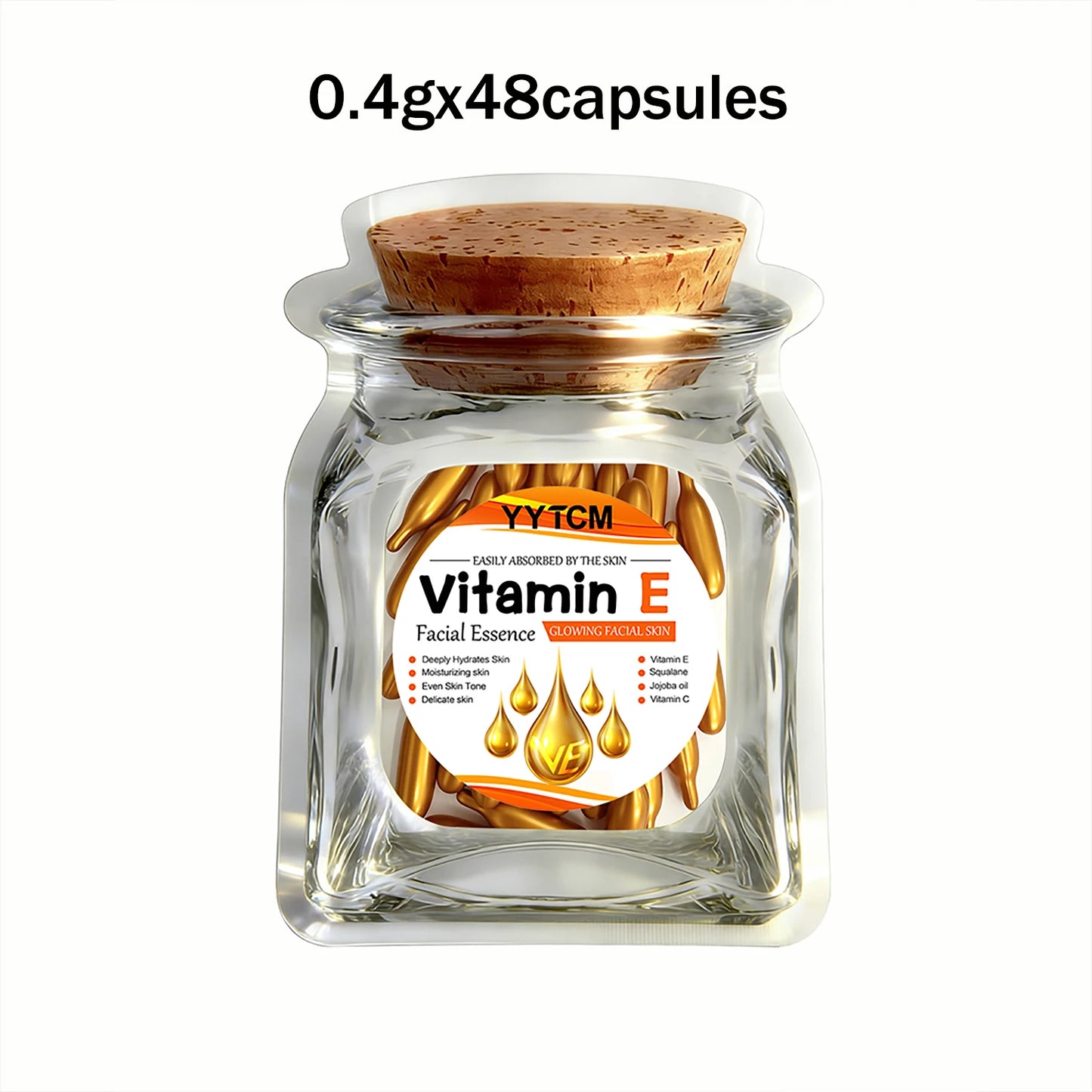 Vitamin E & Squalane Deep Moisturizing Capsule Essence – Brightening Face Serum