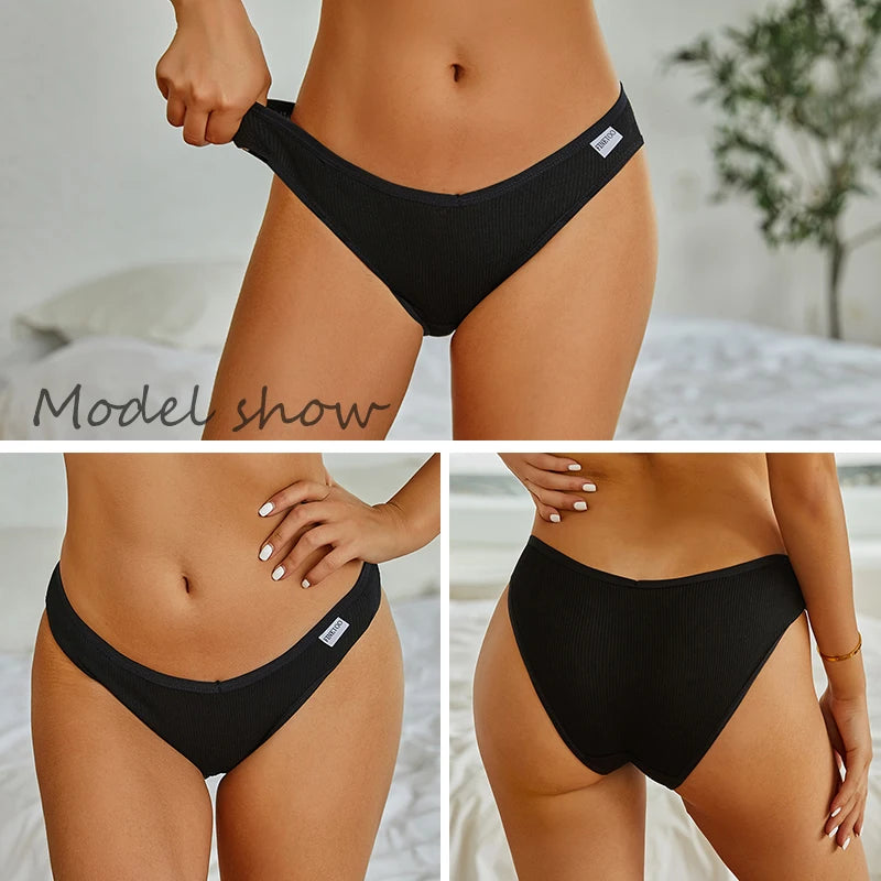 3-Pack Plus Size Cotton Brief Panties – Soft Low-Rise Everyday Underwear for Women (M–4XL, 18 Color Sets)