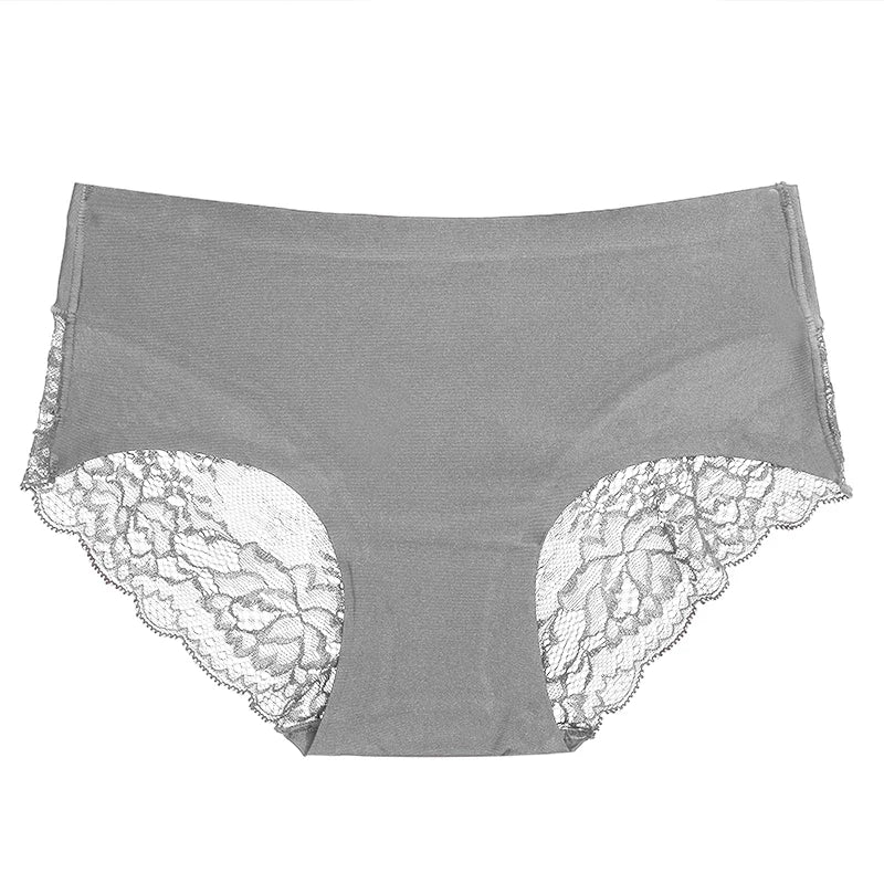 3-Pack Lace Panties Set – Soft, Stretchy Low-Rise Briefs for Women | M–4XL