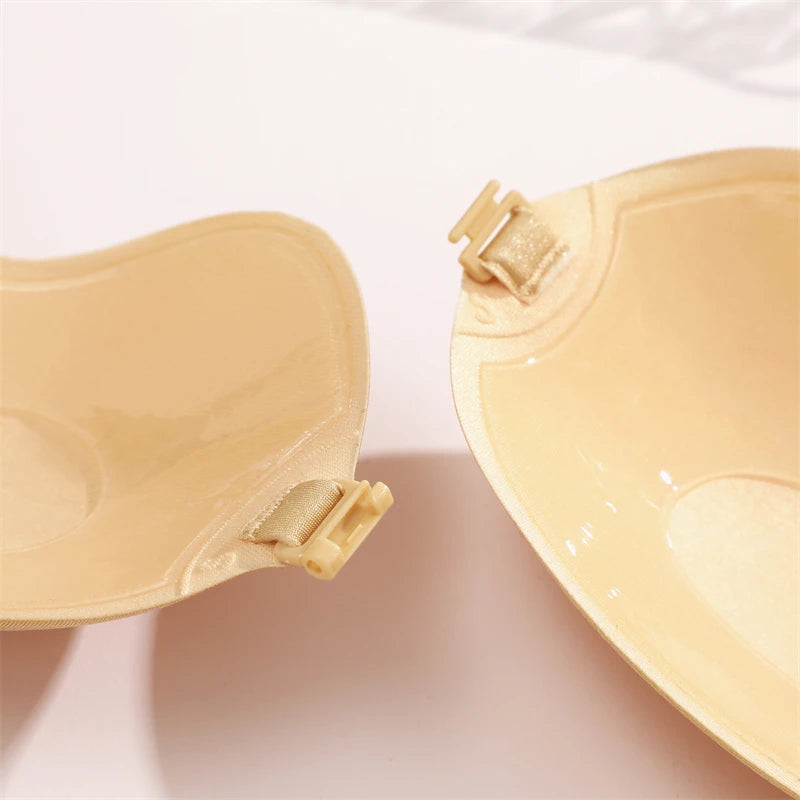 Self-Adhesive Silicone Bra Pads — Strapless Invisible Push-Up Mango Shape