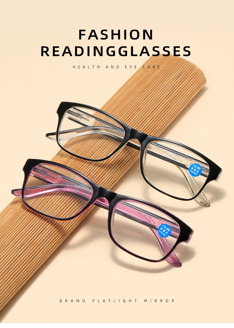 Square Reading Glasses | 4 Frame Colors, +1.00 to +4.00